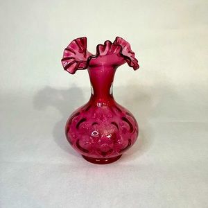 Fenton Vintage Cranberry Vase